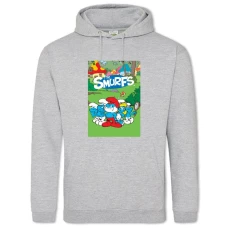 Hoodie with Print The Smurfs Cartoon Version - 2XL grey