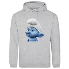Hoodie with Print The Smurfs Angry Smurf - 2XL grey