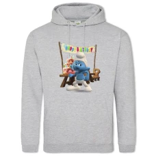 Hoodie with Print The Smurfs Happy Birthday - 2XL grey