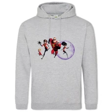 Hoodie with Print The Incredibles Main Heroes - 2XL grey