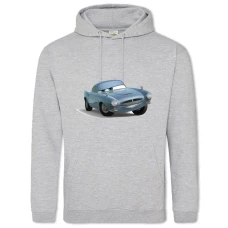 Hoodie with Print Cars Blue Car - 2XL grey