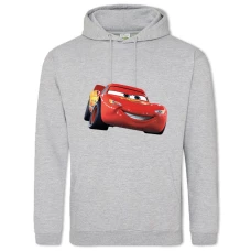 Hoodie with Print Cars Red Car Smiling - 2XL grey