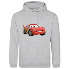 Hoodie with Print Cars Funny Red Car - 2XL grey