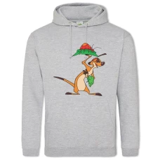 Hoodie with Print Timon And Pumbaa Timon With Food - 2XL grey