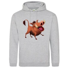 Hoodie with Print Timon And Pumbaa Pumbaa Smile - 2XL grey