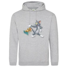 Hoodie with Print Tom And Jerry Funny Heroes - 2XL grey