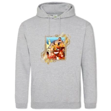 Hoodie with Print Three Heroes All Heroes - 2XL grey
