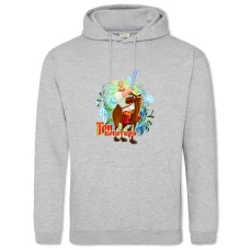 Hoodie with Print Three Heroes Alyosha Popovich - 2XL grey