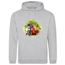 Hoodie with Print Three Heroes Main Heroes - 2XL grey