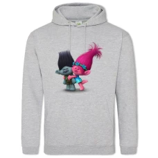 Hoodie with Print Trolls Hugging - 2XL grey