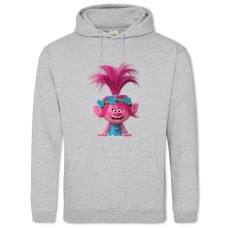 Hoodie with Print Trolls Poppy Print - 2XL grey