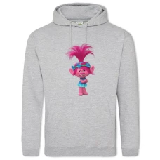 Hoodie with Print Trolls Poppy Princess - 2XL grey