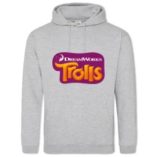 Hoodie with Print Trolls Logo - 2XL grey