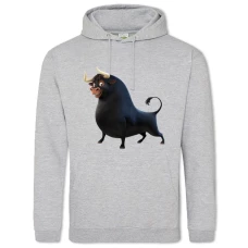 Hoodie with Print Ferdinand Cute Hero - 2XL grey