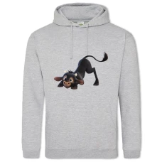 Hoodie with Print Ferdinand Little Cow - 2XL grey