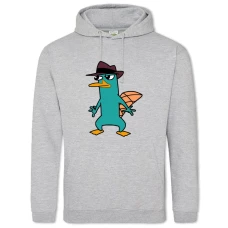 Hoodie with Print Phineas And Ferb Perry The Platypus - 2XL grey