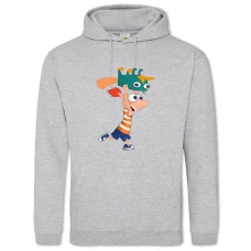 Hoodie with Print Phineas And Ferb Phineas With Perry - 2XL grey
