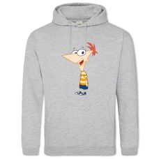 Hoodie with Print Phineas And Ferb Phineas - 2XL grey