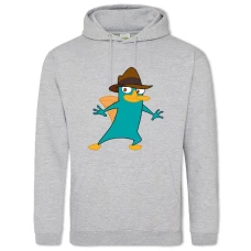 Hoodie with Print Phineas And Ferb The Platypus Perry - 2XL grey