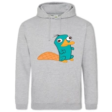 Hoodie with Print Phineas And Ferb Cute Perry The Platypus - 2XL grey