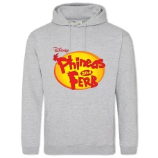 Hoodie with Print Phineas And Ferb Logo - 2XL grey