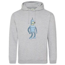 Hoodie with Print Futurama Bender Bending Rodriguez - 2XL grey