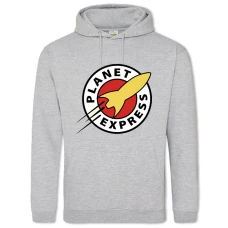Hoodie with Print Futurama Planet Express - 2XL grey