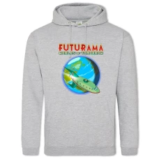 Hoodie with Print Futurama Cute Print - 2XL grey