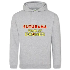 Hoodie with Print Futurama Game Of Drones - 2XL grey