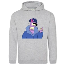 Hoodie with Print Futurama Mlp Version - 2XL grey