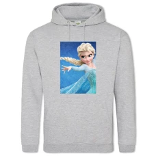 Hoodie with Print Frozen Elsa Princess - 2XL grey
