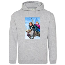 Hoodie with Print Frozen Characters - 2XL grey