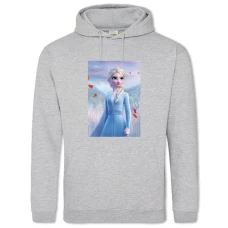 Hoodie with Print Frozen Hero Elsa - 2XL grey