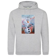 Hoodie with Print Frozen Cute Olaf - 2XL grey