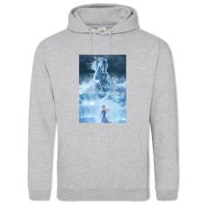 Hoodie with Print Frozen Elsa With Horse - 2XL grey
