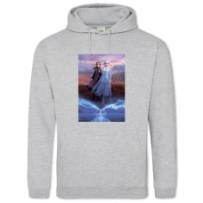 Hoodie with Print Frozen Elsa And Anna - 2XL grey