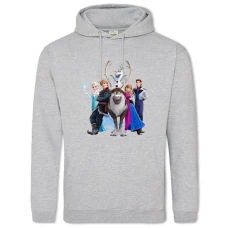 Hoodie with Print Frozen Heroes - 2XL grey