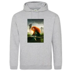 Hoodie with Print Brave Princess Merida - 2XL grey