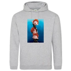 Hoodie with Print Brave Children - 2XL grey