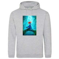 Hoodie with Print Brave Princess - 2XL grey