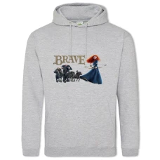 Hoodie with Print Brave Heroes Logo - 2XL grey