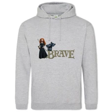 Hoodie with Print Brave Logo Heroes - 2XL grey