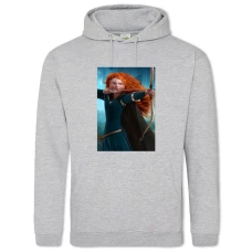 Hoodie with Print Brave Merida Princess Hero - 2XL grey