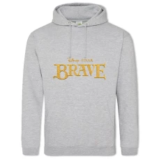 Hoodie with Print Brave Cute Logo - 2XL grey