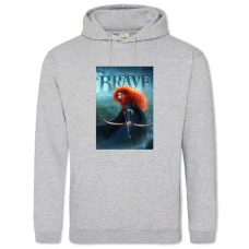 Hoodie with Print Brave Princess Merida Hero - 2XL grey