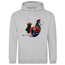 Hoodie with Print Brave Strong Merida - 2XL grey