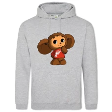 Hoodie with Print Cheburashka And Crocodile Gena Cheburashka - 2XL grey