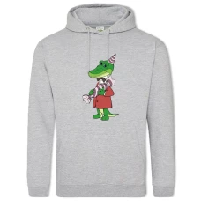 Hoodie with Print Cheburashka And Crocodile Gena Gena And Candy - 2XL grey
