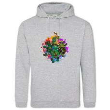 Hoodie with Print Teenage Mutant Ninja Turtles Art - 2XL grey