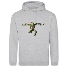 Hoodie with Print Teenage Mutant Ninja Turtles Michelangelo Hero - 2XL grey